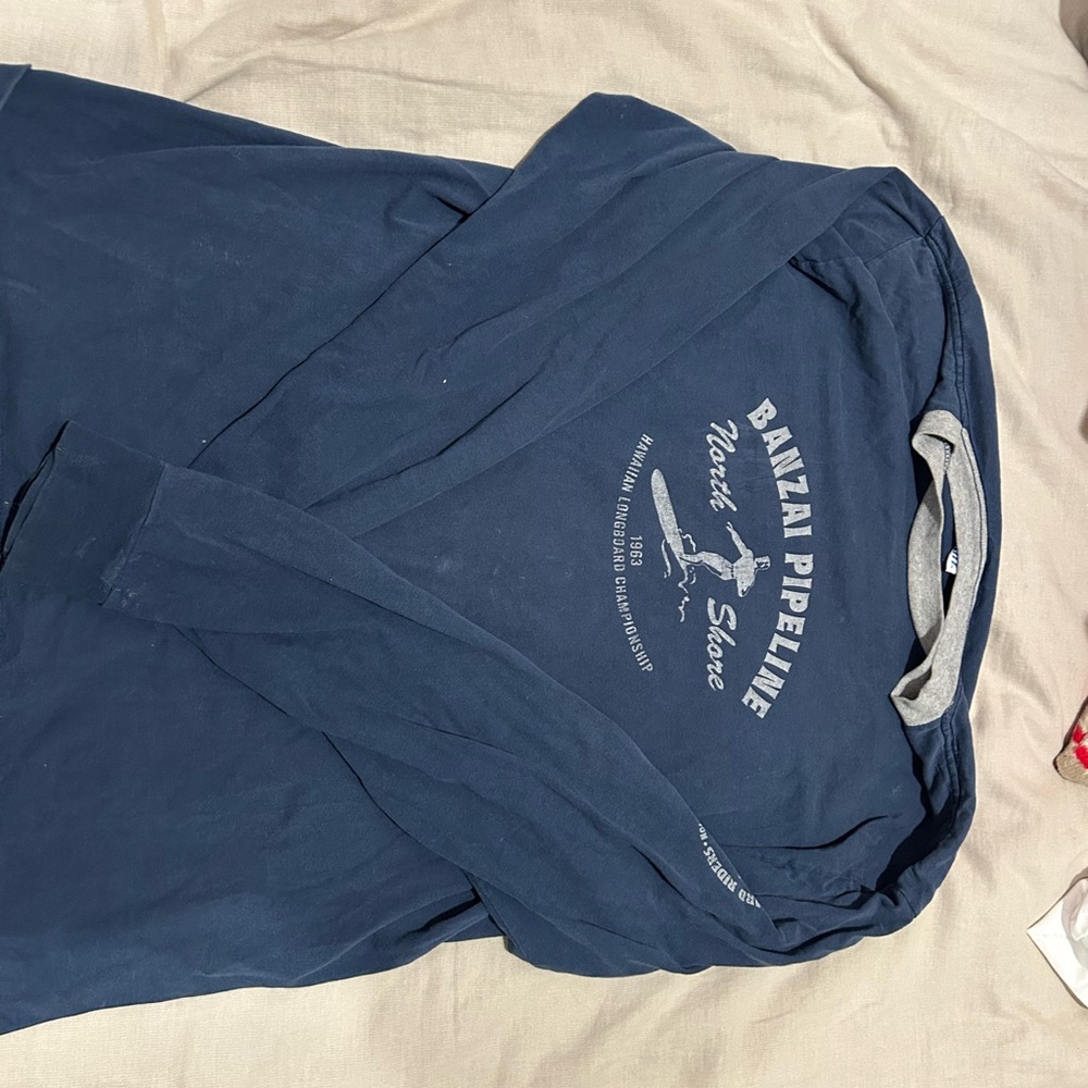 Champion Navy Long Sleeve Tee